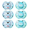 Tommee Tippee Closer to Nature, Fun Style Baby Pacifier, 0-6m, 6pk, Boy