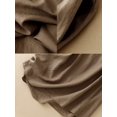 thumbnail image 4 of Women Minimalist Vintage Solid Soft Elastic Waist Pull-on Opaque Non-Sheer Flowy A-Line Midi Skirt Light Coffee L, 4 of 6