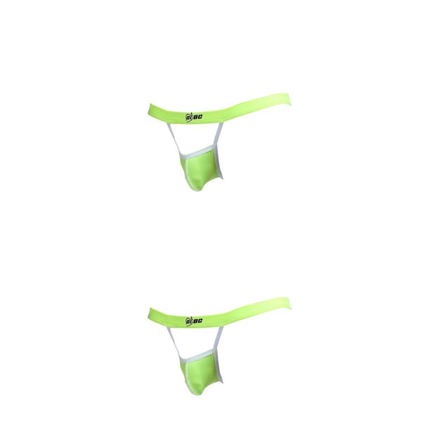 Minnieouse Hollow Out Mens Pouch Open Hip G String Tangas Ropa interior Calzoncillos de cintura baja Verde L 2piezas