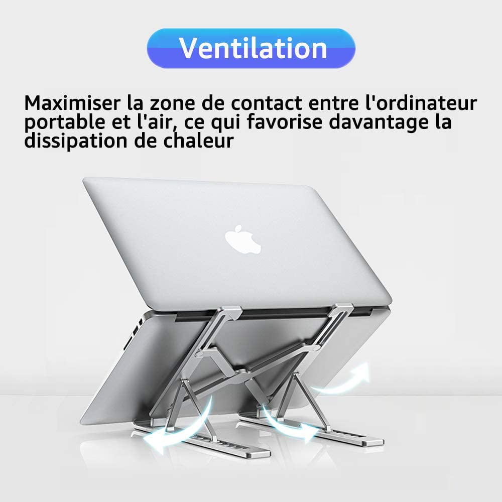Ventilated Laptop Stand, Aluminum Laptop Stand, Adjustable Laptop Stand, Accessory For Macbook, Dell, Lenovo, Hp, Tablet, Other Laptops (10-18 Inch)