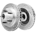 thumbnail image 6 of Detroit Axle - Front Brake Kit for Chevy Tahoe GMC Yukon C1500 Express 1500 C1500 Suburban Drilled and Slotted Brake Rotors Ceramic Brakes Pads Replacement: 12.72" Front Rotors, 6 of 7
