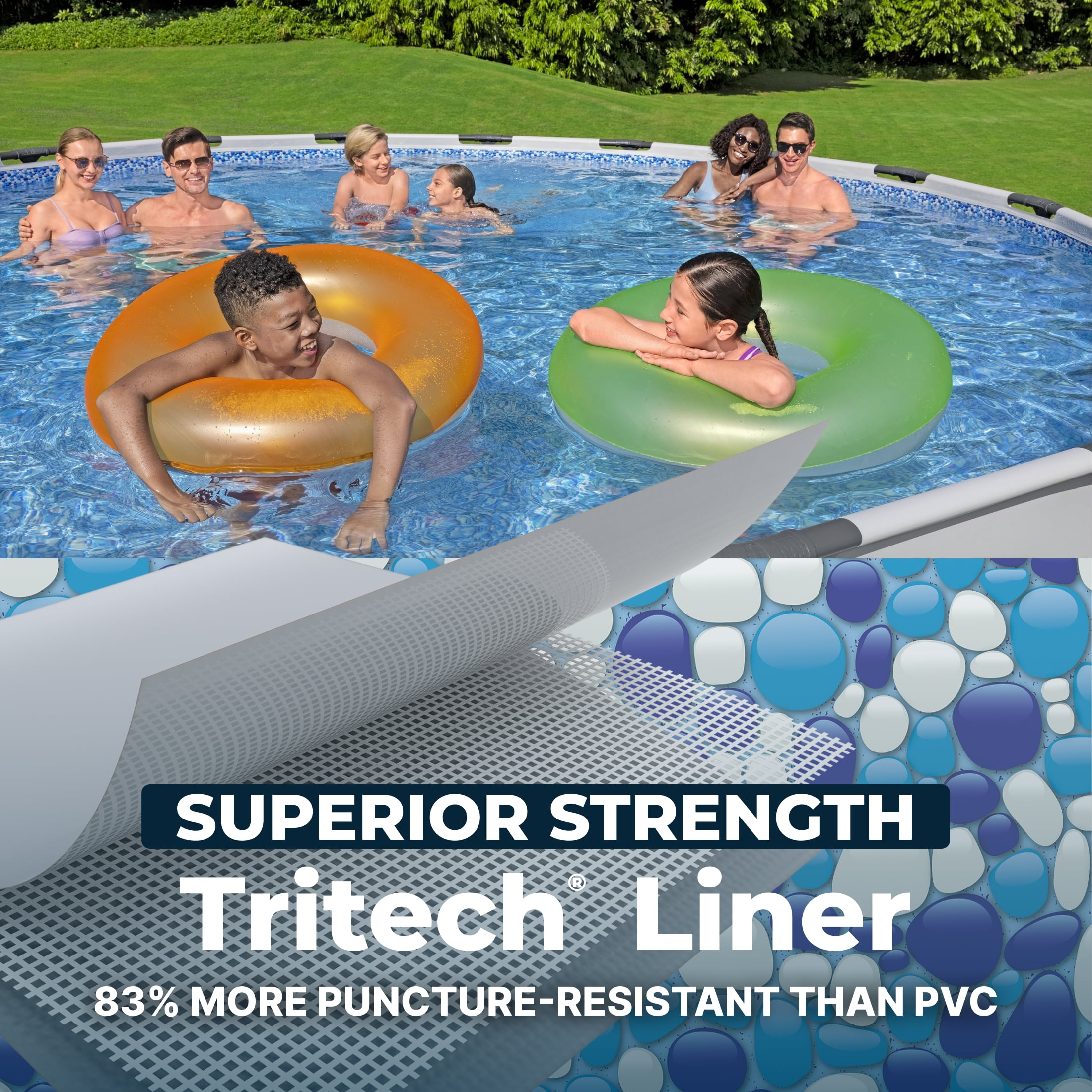 Bestway Steel Pro MAX 18' x 48" Metal Frame Above Ground Pool Set w/ Pump, Ladder, & Cover