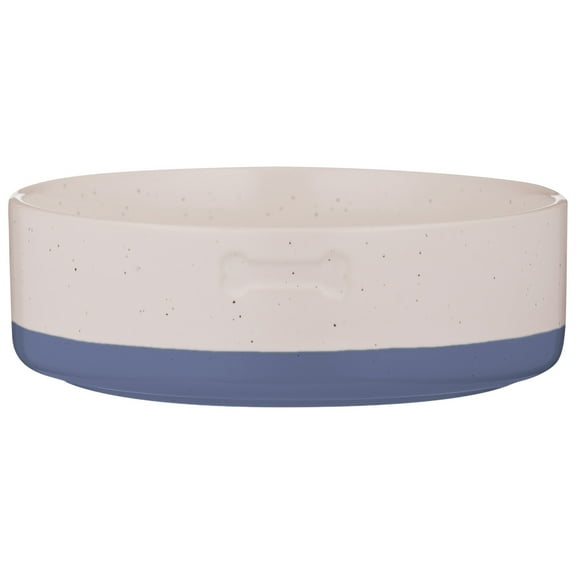 Mason Cash: Speckle Dip Dog Bowl - 5.9", 15.2oz - Blue, Cream, Bone - Ceramic Food & Water Dish, Microwave-Dishwasher Safe, Pet Meal Feeding-Hydration