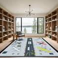 thumbnail image 2 of ODIKA 4'x6' Machine Washable Non-Slip Area Rug, Graphic Gray High Traffic Rug, Gray, 1055866, 2 of 7
