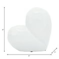 thumbnail image 4 of Decorative Ceramic Heart Sculpture for Home Decor - Ornament for Bathroom, Office, and Living Room Decor - Modern Figurine Accent for Bedroom, Shelf Display, and Coffee Table - 8", White, 4 of 17