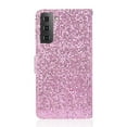 thumbnail image 4 of Allytech for Samsung Galaxy S23 Plus Case (6.6 inch), Luxury Bling Glitter Sparkly PU Leather Shockproof TPU Anti-Scratch Flip Card Slots Wallet Stand Case with Hand Strap for Samsung S23 Plus, Pink, 4 of 11