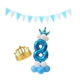 thumbnail image 2 of simhoa Blue Stars Number Balloons Column Stand 0-9 Number Balloon For Party Decor 8, 2 of 8