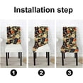 thumbnail image 4 of Parson Chair Covers,Floral Pattern Stretch Parsons Chair Slipcovers 4 Universal Removable Washable Chair Seat Covers Protector for Dining Room Kitchen Hotel, 4 of 6