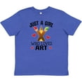 thumbnail image 3 of Inktastic Artist Just a Girl Who Loves Art Youth T-Shirt, 3 of 5