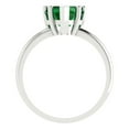 thumbnail image 4 of 2 ctw Solitaire Anniversary Ring for Women | Heart Cut Simulated Emerald | Hyperallergenic Solid 18K White Gold, 4 of 5