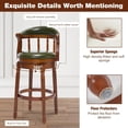 thumbnail image 2 of AULIFE Bar Stools Mid-Back Modern Swivel Barstools,Kitchen Counter Genuine Leather Upholstered Island Barstool with Footrest for Home Kitchen Dining Room, 2 of 6