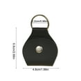 thumbnail image 3 of Guitar Pick Keychain Leather Holder, Gaqring Durable PU Leather Quarter Coin Keychain, Compact 7x7cm Multi-Use Pouch for Musicians Gift, Black, 3 of 6