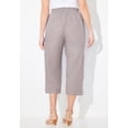 thumbnail image 2 of Catherines Women's Plus Size Petite Flat Front Linen Capri, 2 of 6