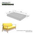 thumbnail image 2 of Full Size 54"x75"Solid Futon Cover Mattresses Slipcover Fit 6"- 8", Sunshine, 2 of 9