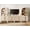Beige, variant on 126" Mid-Century Modern TV Stand with Bookshelves for Tvs Up to 70", Large Entertainment Center with Storage Cabinet, TV Console with Doors For Living Room, Bedroom
