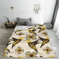 thumbnail image 5 of Salouo Yellow Flowers Hummingbird Print Bed Blankets,Flannel Blanket Comfortable Air Conditioning Blanket Lightweight Blanket for Sofa Bed Travel & Couch -60"x50", 5 of 8