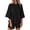 short sets 38#Black, variant on WAYUTE 2 Piece Sets for Women Oversized 3/4 Sleeve Solid Color Tops and Elastic Waist Baggy Trendy Shorts Sets Loungewear