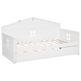 thumbnail image 6 of Mikeor Furniture Twin size Wooden Daybed with Trundle and sensor light,White C4BAAK, 6 of 9