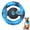 Blue, variant on QDAN Durable Dog Chew Toy for Aggressive Chewers, Tough Nylon Dog Toy with Treat Grooves, Squeaker & Milk Scent, Steering Wheel Shape, Blue