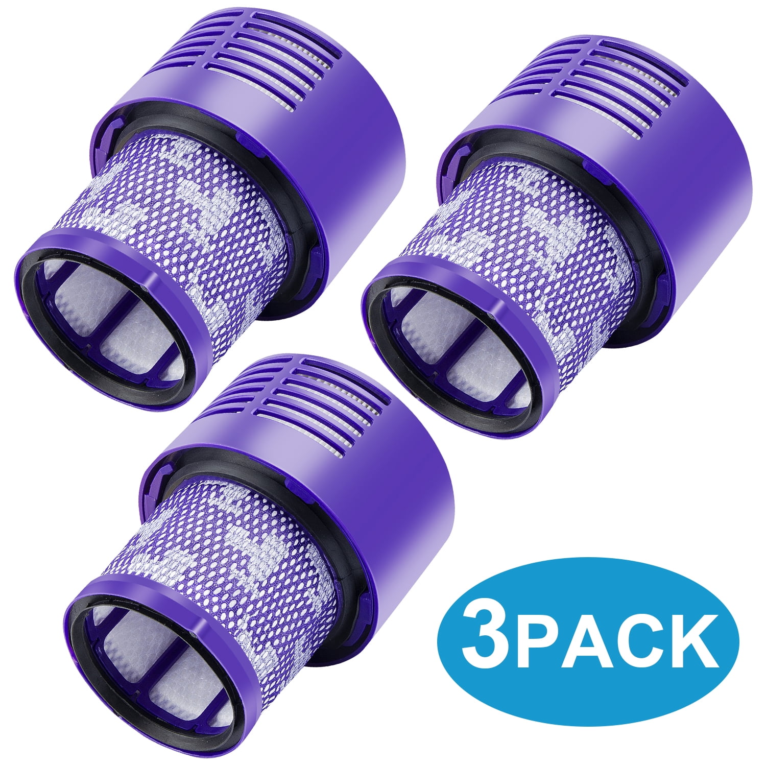 3 Pack Filters for Dyson V10 Cyclone Series, V10 Absolute, V10 Animal, V10 Total Clean, SV12, Replace Part No. 969082-01