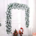 2.7m Snow Flocked Christmas Garland Snowy Artificial Christmas Garland ...