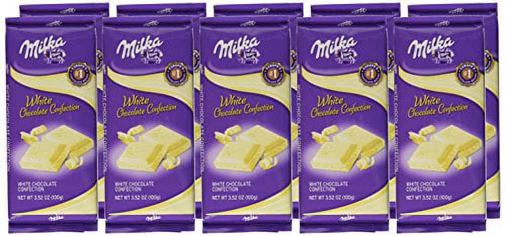 Milka White Chocolate, 3.52-Ounce Bars (Pack of 10)