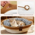 thumbnail image 4 of Stimulicat Cat Bed Rope Cotton with Cushion, Eliminates Bed Rejection Round Pet Basket, Boho Catbed for Cats, 4 of 8