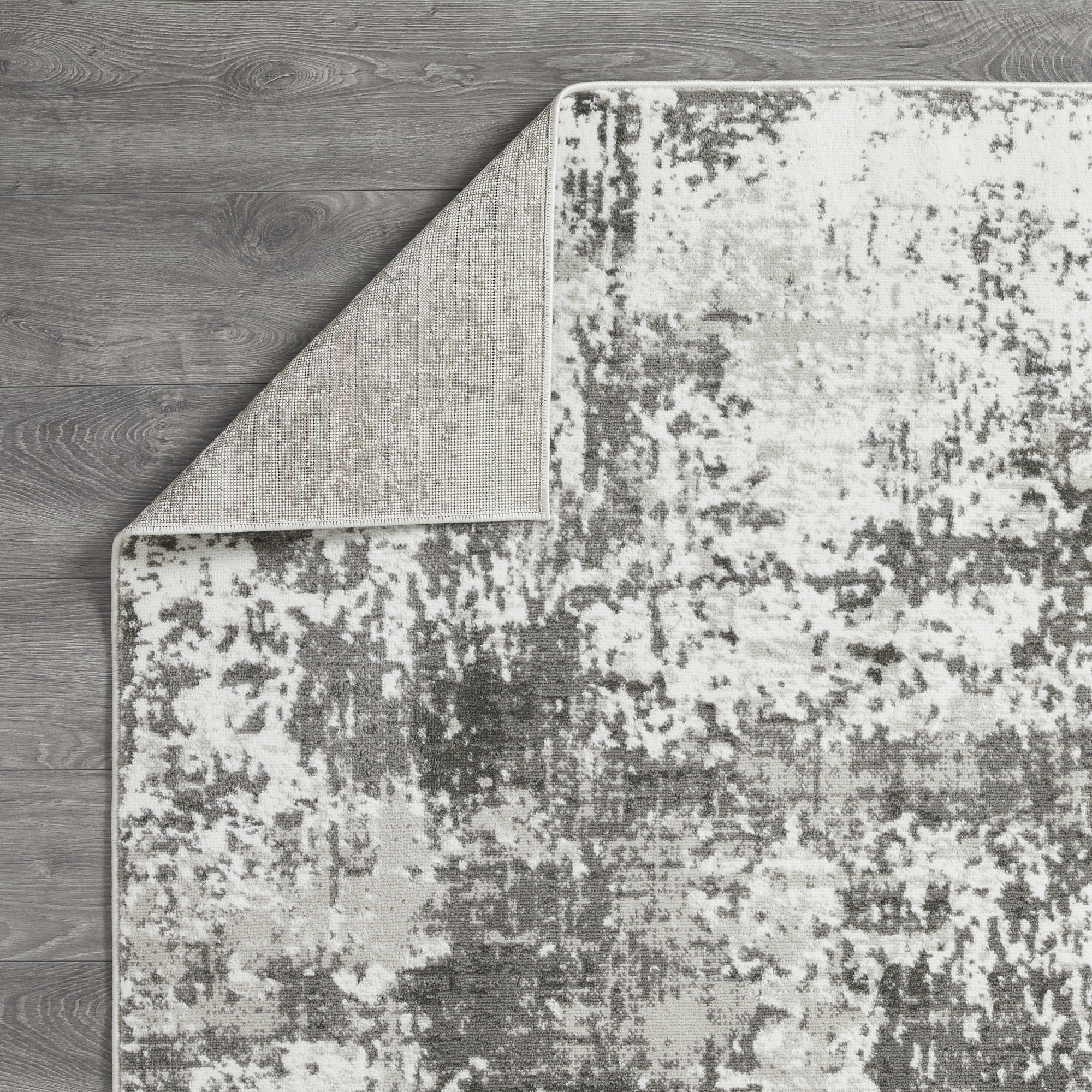 Loomaknoti Rhane Alenzi 4' x 6' Gray Abstract Indoor Area Rug