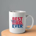 thumbnail image 2 of Best Dad Ever American Flag Coffee Mugs 15 OZ Sublimation Mugs,Double-sided Printing Ceramic Cups Ceramic Mugs for Coffee,Tea,Hot Cocoa, 2 of 4