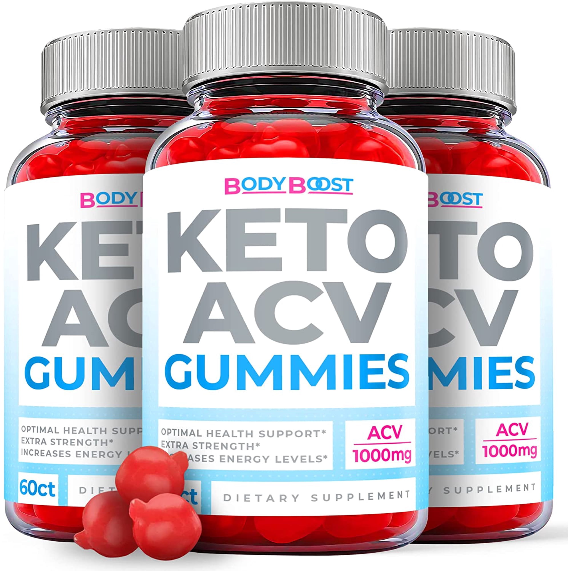 (3 Pack) Body Boost Keto ACV Gummies - Supplement for Weight Loss - Energy & Focus Boosting Dietary Supplements for Weight Management & Metabolism - Fat Burn - 180 Gummies