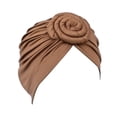 thumbnail image 1 of Lot de 1 Disque Concentrique Turban Africain Pré-Noué Léger Mode Couvre-Chefs pour Femmes Café, 1 of 5