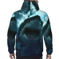 thumbnail image 7 of Fotbe Men's Hoodie with Undersea Shark Pattern - Kangaroo Pocket Pullover Hooded Sweatshirt, Perfect for Daily Wear, Travel, and Home-X-Large, 7 of 7