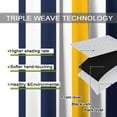 thumbnail image 6 of Striped Curtains, Navy Blue Orange White Striped Pattern Print Window Treatments, Rod Pocket Thermal Insulated Drapes 2 Panel Sets for Bedroom Living Room, 55" W X 39" L, 6 of 8