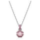 thumbnail image 1 of Collar Swarovski con piedra natal de octubre, piedra rosa de talla cuadrada, 1 of 6