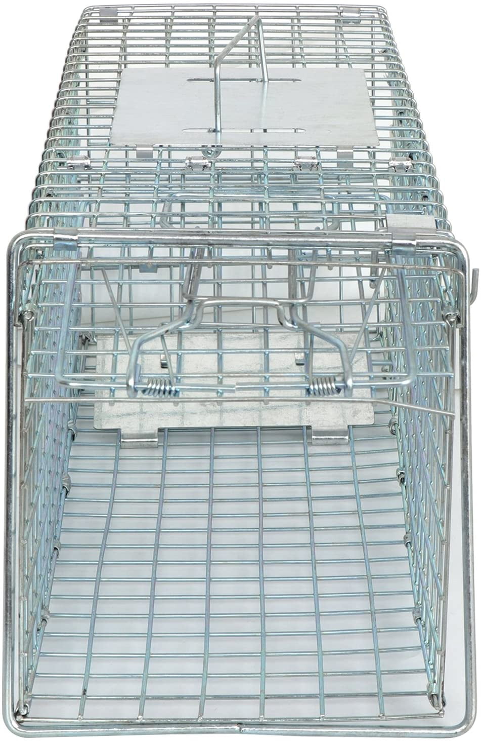 ANHXN Small Live Animal Trap Steel Cage Catch and Release One Door Humane Rodent Cage Trap for Little Rabbits/Stray Cats/Squirrel/Skunk/Mink/Opossum Outdoor Animals