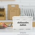 thumbnail image 2 of AuldHome Design Dishwasher Pod Holder, Tablet Container; White Enamelware Rustic Kitchen Storage Tin w/ Lid, 2 of 10