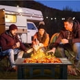 thumbnail image 6 of Grand Patio 33" Square Ceramic Top Wood Burning Fire Pit Table with Spark Screen and Poker, 6 of 7