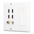 thumbnail image 3 of HD Multimedia Interface Cat 6 Wall Plate, Gold Plated  AV Faceplate  For Home, 3 of 8