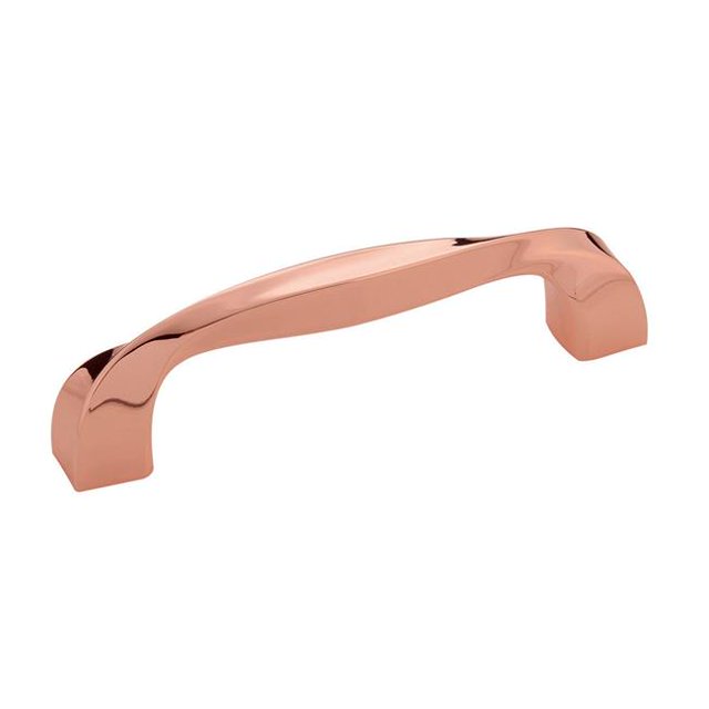 Hickory Hardware H076016-CP 96 mm Center to Center Twist Collection Pull, Polished Copper