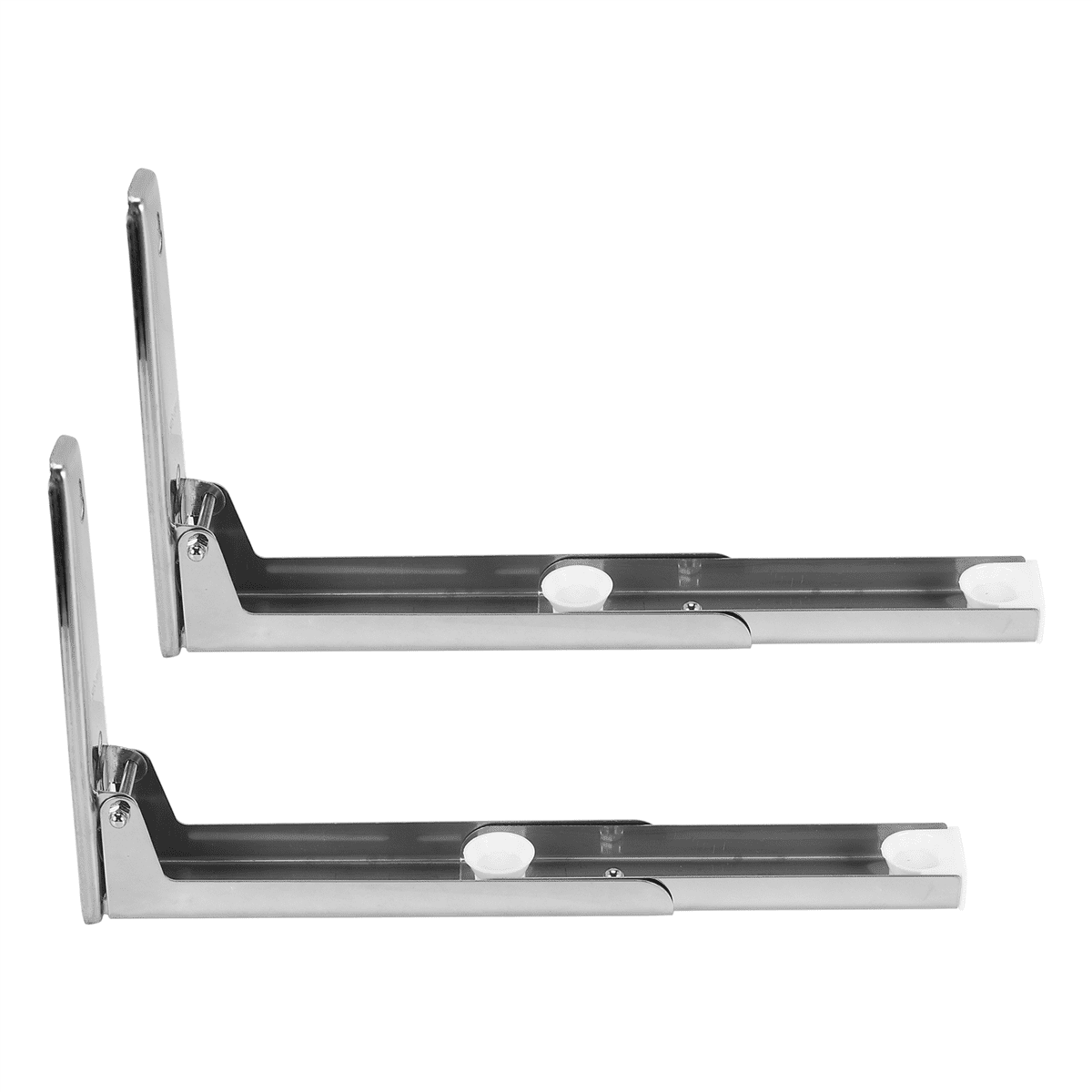 Support Frame Steel Foldable Stretch Shelf Rack Microwave Oven Wall Mount Bracket Stainless Silver