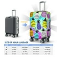 thumbnail image 6 of Easygdp Graffiti Pineapples Print Elastic and Washable Suitcase Protective Cover with Hidden Zipper Fits 18-32 inch Luggage -X-Large, 6 of 9