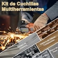 thumbnail image 2 of ADILIKADII 81 Pzs Juego de Cuchillas Oscilante, Kit de Cuchillas Multiherramienta con Almohadilla de Lijado, Hojas de Sierra Oscilantes de Titanio Cortadores para PVC Metal, 2 of 6