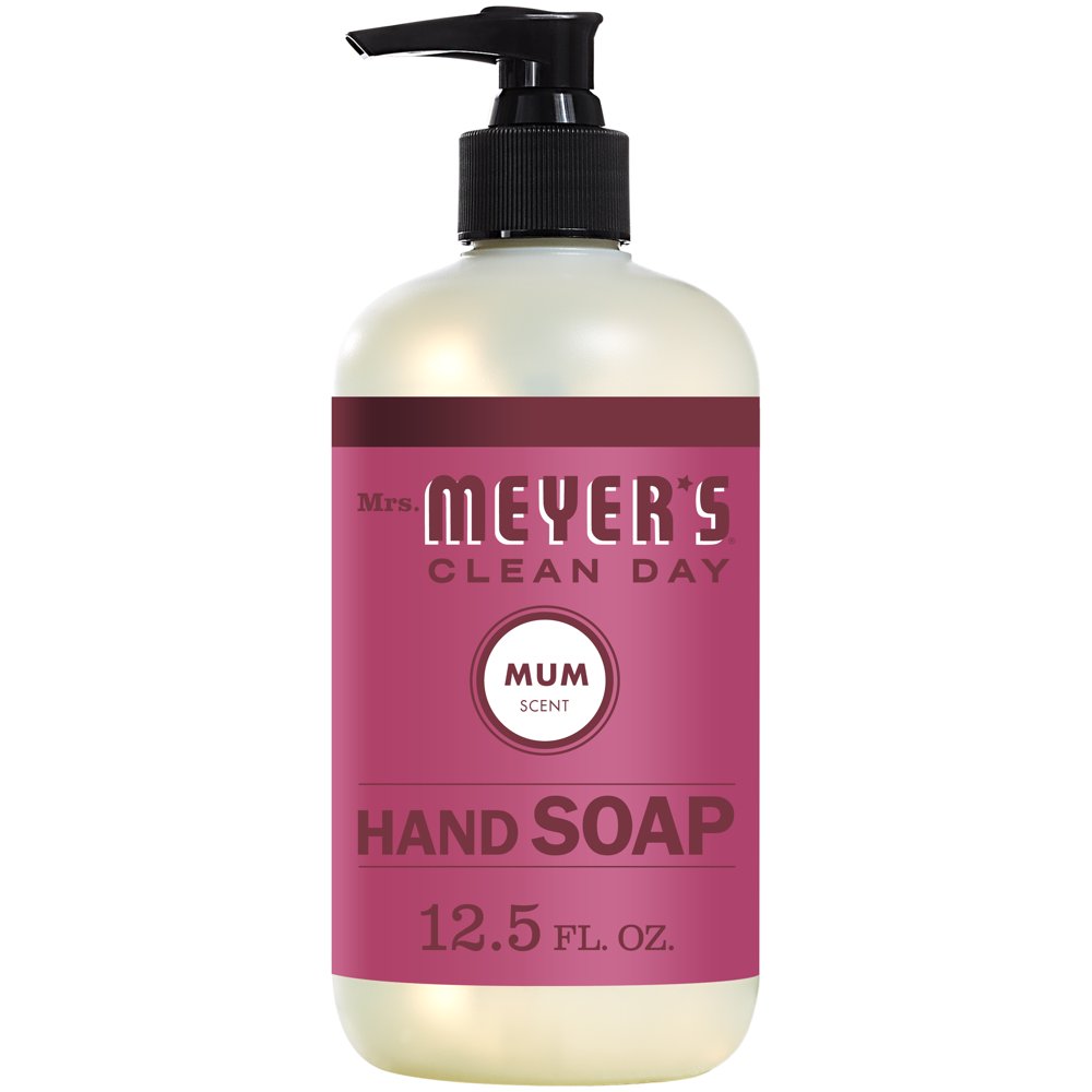 Mrs. Meyer's Clean Day Liquid Hand Soap Bottle, Mum Scent, 12.5 fl oz