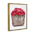 thumbnail image 3 of Stupell Glam Handbag Blooming Red Roses Beauty & Fashion Painting Gold Floater Framed Art Print Wall Art, 3 of 6