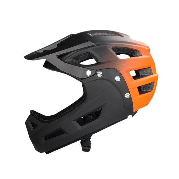 Casco integral de bicicleta transpirable para bicicleta, ideal para ciclismo de montaña, desplazamientos diarios y escalada. negro naranja