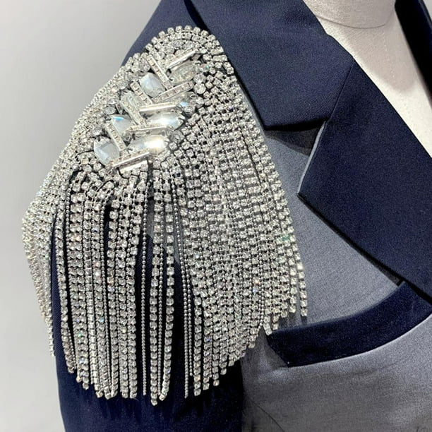 Tassel Chain Jacket Bags Fashion Creative Head Jewelry Sweaters Handmade Chain Costume Epaulet Shoulder for Man Women
