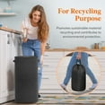 thumbnail image 3 of Lifewit 100L Round Recycling Bin for Kitchen Indoor Home, Large 26 Gallon Recycle Bin with Lid and Reusable Inner Bag, Tall Storage Can for Can Bottle Paper Plastic Glass Stickers, Black, 3 of 9