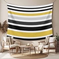 thumbnail image 2 of Yellow Black Stripe Tapestry for Bedroom Wall Hanging Tapestry, Modern Abstract Art Coarse Striped Ceiling Backdrop Tapestries Poster Blanket Wall Decor for Teens Room Living Room Dorm 59" x 90", 2 of 8