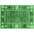 thumbnail image 1 of Ahgly Company Indoor Rectangle Oriental Emerald Green Modern Area Rugs, 5' x 7', 1 of 4