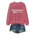 thumbnail image 4 of Women's Valentine's Day Heart Print Long Sleeve Round Neck T Shirt Lose Women Shirts Long Sleeve Tees for Women Pack Workout Women Shirt T Shirt Pack Long Sleeve Girls Long Sleeve Womens Stretch T, 4 of 4